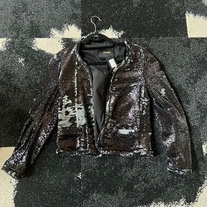 Maje NWT veste paillette black size 38/4 $340